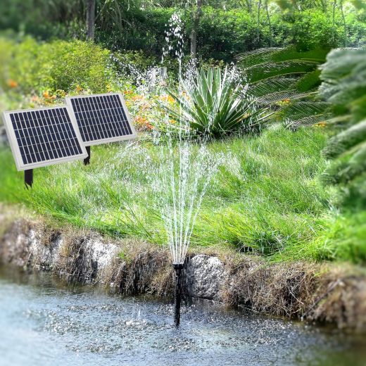 Solar-Set Oasis 2002-1, Solar LED Licht, Solar - Brunnen, GARTENBRUNNEN BRUNNEN Solar BRUNNEN ZIERBRUNNEN VOGELBAD WASSERFALL GARTENLEUCHTE TEICHPUMPE - SPRINGBRUNNEN WASSERSPIEL