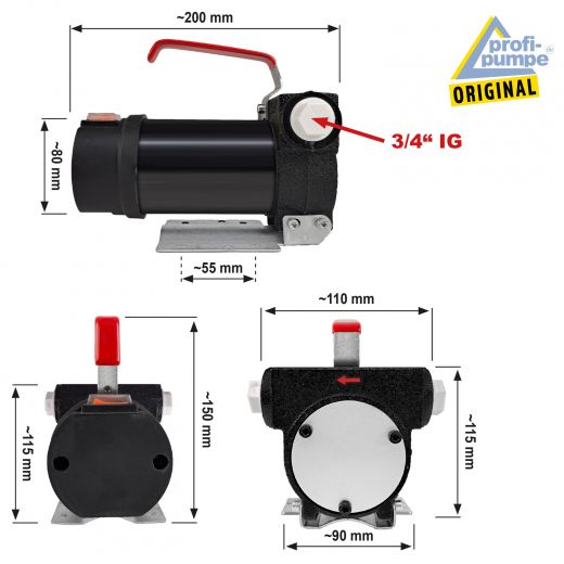 12V DIESEL PUMPE HEIZÖL FASSPUMPE ÖLPUMPE KRAFTSTOFFPUMPE TANKSTELLE