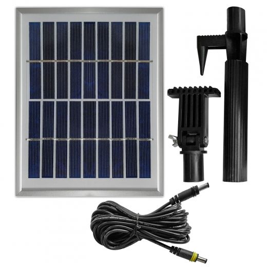 2,5Watt-Hybrid-System: 2,5Watt-Solar-Panel mit 5m Kabel zum Anschluß an 230V-Netzadapter